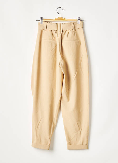 Pantalon larg bej BERSHKA femeie