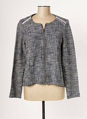 Jachete casual guler rotund gri ONE STEP femeie