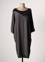 Rochie midi mâneci 3/4 mâneci 3/4 gri LA FEE MARABOUTEE femeie