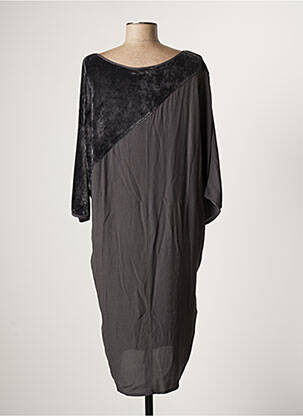 Rochie midi mâneci 3/4 mâneci 3/4 gri LA FEE MARABOUTEE femeie