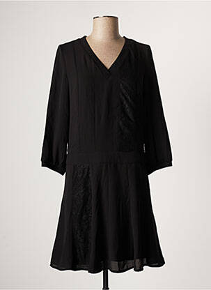 Rochie midi mâneci lungi mâneci lungi negru ONE STEP femeie