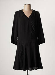 Rochie midi mâneci lungi mâneci lungi negru ONE STEP femeie