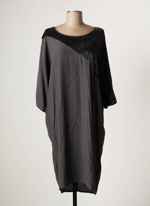 Rochie midi gri LA FEE MARABOUTEE femeie