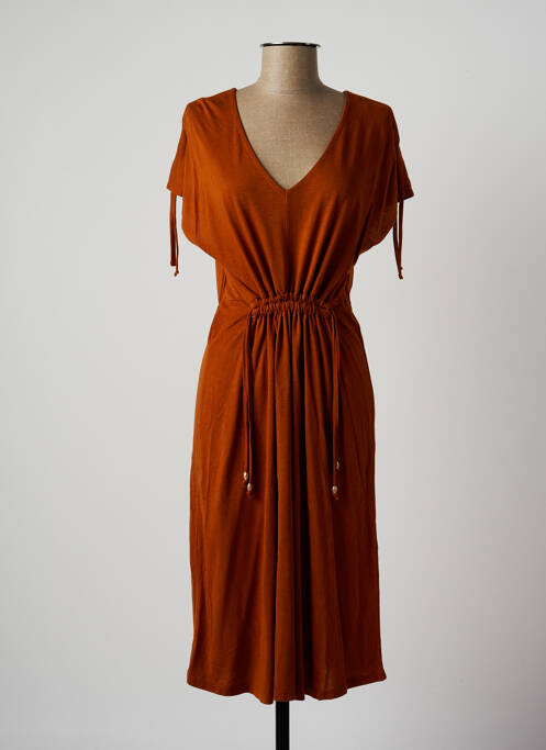 Rochie midi maro LOLA ESPELETA femeie