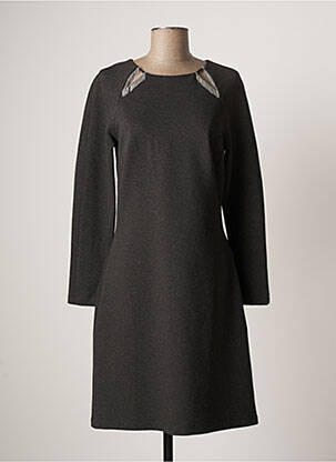 Rochie midi mâneci lungi mâneci lungi gri EVA KAYAN femeie