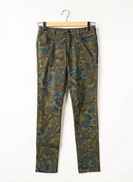 Pantalon slim talie joasă talie joasă verde REIKO femeie