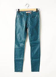 Pantalon slim broderie cu nituri talie joasă albastru FREEMAN T.PORTER femme