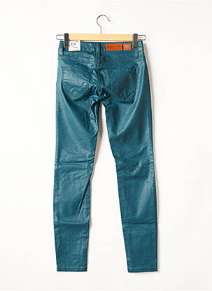 Pantalon slim broderie cu nituri talie joasă albastru FREEMAN T.PORTER femeie