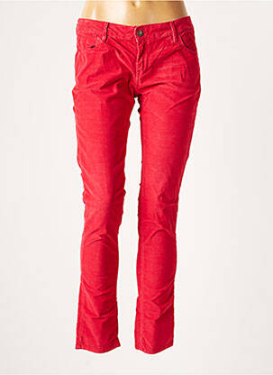 Pantalon slim roșu REIKO femeie