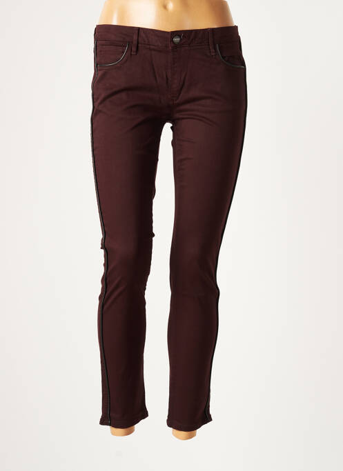 Pantalon slim roșu REIKO femeie