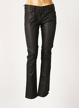 Pantalon slim broderie cu nituri talie joasă negru TEDDY SMITH femeie