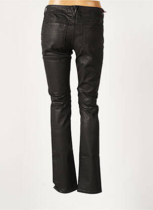 Pantalon slim broderie cu nituri talie joasă negru TEDDY SMITH femeie