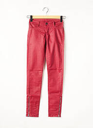 Jegging fermoar la baza picioarelor talie joasă roșu TEDDY SMITH femme