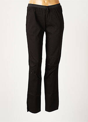 Pantalon drept închidere cu fermoar sub clapetă cu cârlig negru MY PANTS femeie
