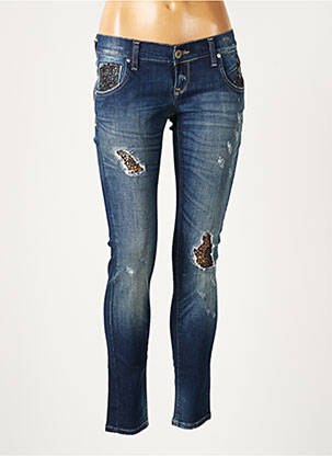 Blugi cu croială slim albastru TAKE TWO femeie