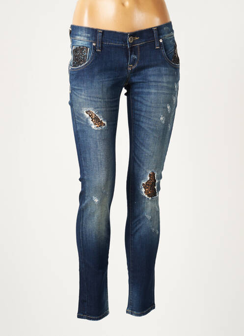 Blugi cu croială slim albastru TAKE TWO femeie