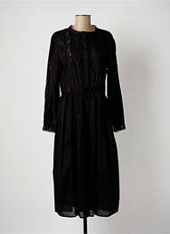 Rochie midi mâneci lungi mâneci lungi negru DIXIE femme