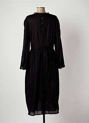 Rochie midi mâneci lungi mâneci lungi negru DIXIE femeie