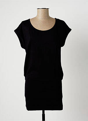 Rochie de plajă mâneci scurte negru MAJESTIC FILATURES femeie