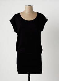 Rochie de plajă mâneci scurte negru MAJESTIC FILATURES femeie