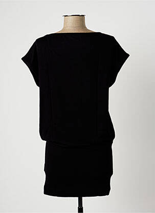 Rochie de plajă mâneci scurte negru MAJESTIC FILATURES femeie