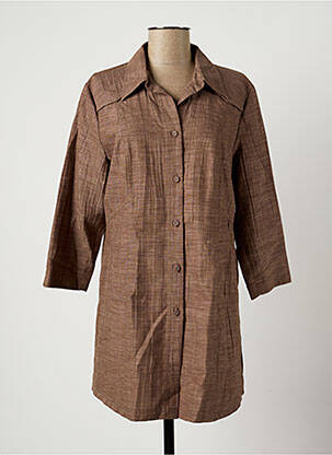 Tunică mâneci lungi maro PAUPORTÉ femeie