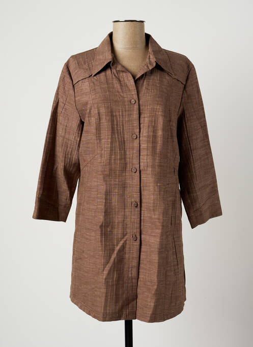 Tunică mâneci lungi maro PAUPORTÉ femeie