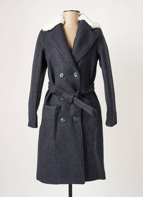 Palton lung albastru MINUIT SUR TERRE femeie