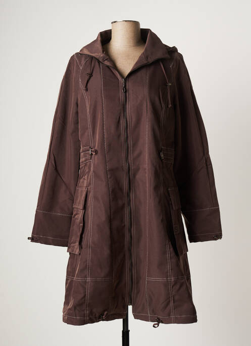 Palton lung maro ARELINE femeie