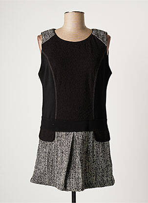 Rochie scurtă fără mâneci fără mâneci negru ARELINE femeie