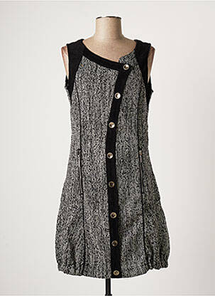 Rochie scurtă fără mâneci fără mâneci negru ARELINE femeie