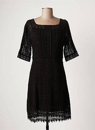 Rochie midi mâneci 3/4 mâneci 3/4 negru ATHÉ femeie