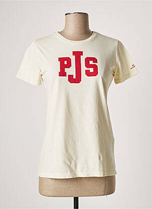 Tricou serigrafie mâneci scurte bej PARAJUMPERS femeie