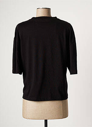 Tricou croială dreaptă mâneci scurte negru HIDNANDER femeie