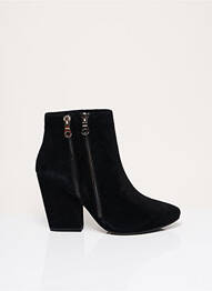 Botine/ghete nubuc toc de 7 la 9 cm negru ESSENTIEL femme