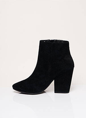 Botine/ghete nubuc toc de 7 la 9 cm negru ESSENTIEL femeie