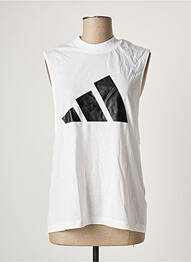 Maiou serigrafie fără mâneci alb ADIDAS femme