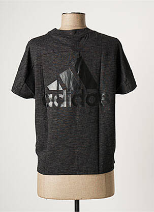 Tricou croială dreaptă mâneci scurte gri ADIDAS femeie