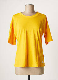 Tricou croială dreaptă mâneci scurte galben ADIDAS femme