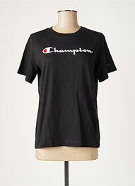 Tricou croială dreaptă mâneci scurte negru CHAMPION femme