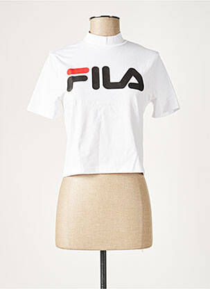 Tricou serigrafie mâneci scurte alb FILA femeie