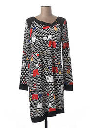 Rochie midi imprimeu fantezie mâneci lungi negru MADO ET LES AUTRES femme