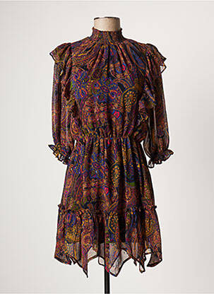 Rochie scurtă maro OPPULENCE femeie