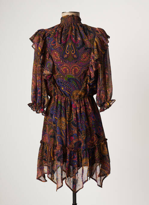 Rochie scurtă maro OPPULENCE femeie