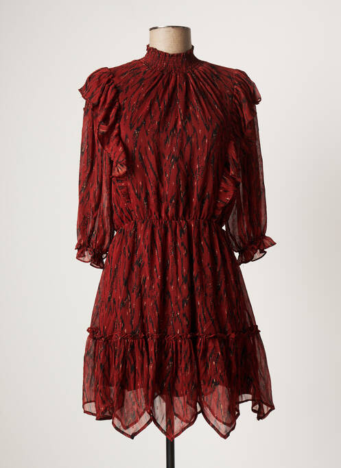 Rochie midi maro OPPULENCE femeie