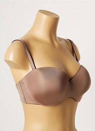 Sutien efect material satinat top sutien modelat maro CHANTELLE femeie