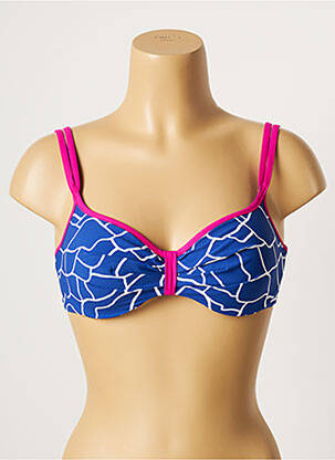 Sutien de costum de baie elasticitate top sutien modelat albastru BELCOR femeie