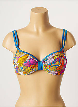Sutien de costum de baie elasticitate top sutien modelat albastru BELCOR femeie