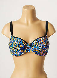 Sutien de costum de baie elasticitate top sutien modelat albastru BELCOR femme
