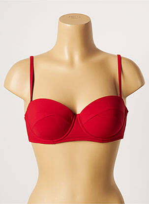 Sutien de costum de baie elasticitate top sutien modelat roșu LOU femeie